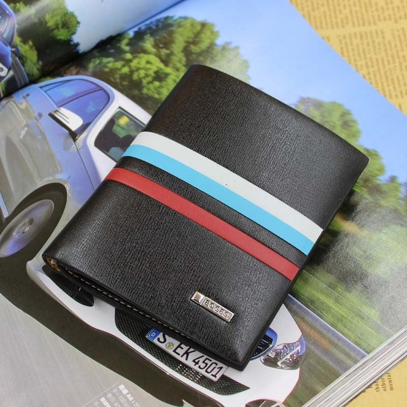 Men'S US 100 Dollar Bill Leather Wallets Bifold Photo Card Holder Handbag Clutch