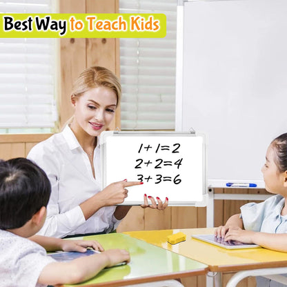 Dry Erase Board for Wall, 15"X12" Hanging Whiteboard with Double-Sided Lap Board