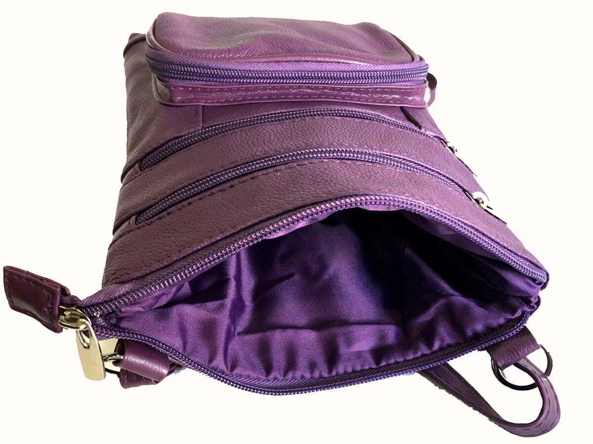 Real Leather Shoulder Bag Handbag Purse Cross Body Organizer Smart Phone Pockets