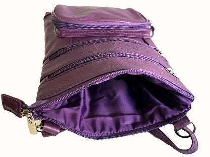 Real Leather Shoulder Bag Handbag Purse Cross Body Organizer Smart Phone Pockets