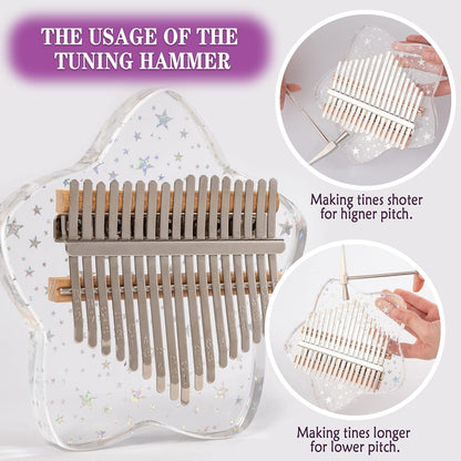 17-Key Kalimba Thumb Piano – Easy-to-Play Mbira for Beginners, Adults & Kids | Relaxing Aesthetic Gift Idea