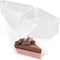 100 Pieces Cake Slice Plastic Containers with Lids 5 Inches Hinged Lid Clear