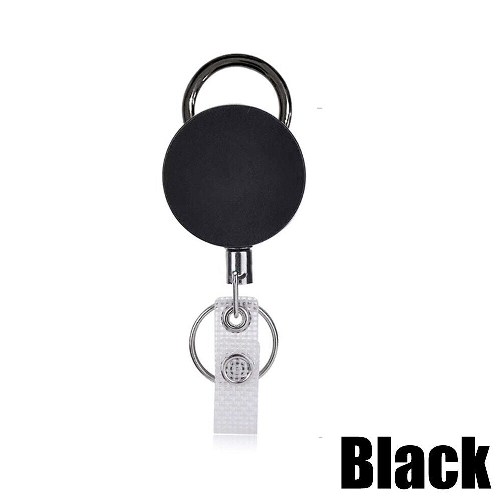 Retractable Badge Reel ID Card Holders Heavy Duty with Belt Clip Key Ring 2Packs