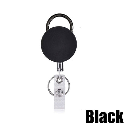 Retractable Badge Reel ID Card Holders Heavy Duty with Belt Clip Key Ring 2Packs