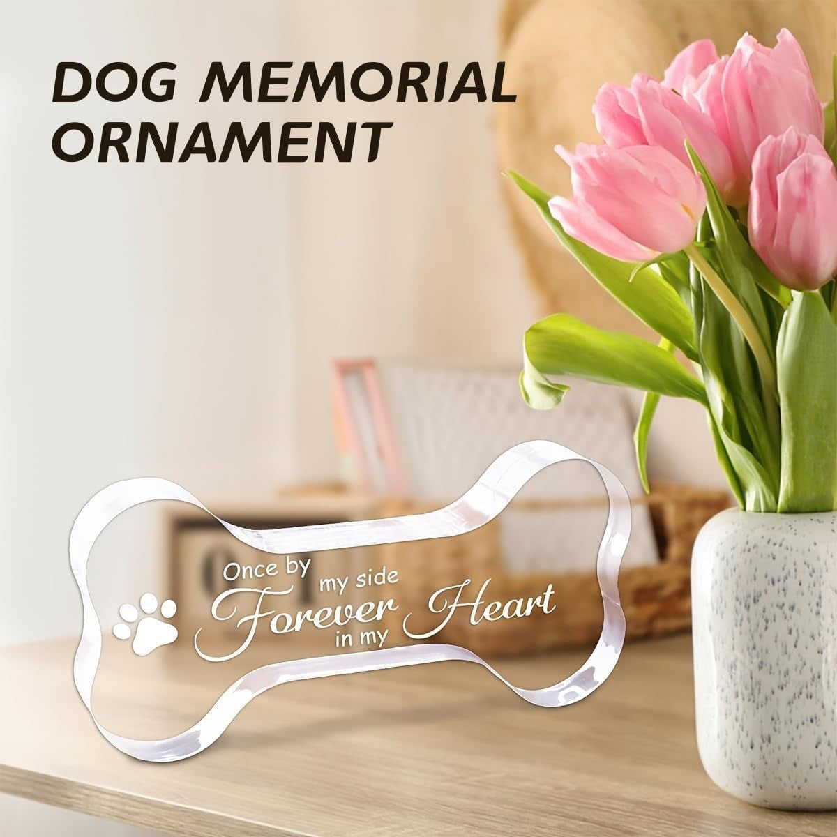 Pet Lover Pet Memorial Ornament Remembrance Gifts: Loss of Dog Cat Sympathy Gift Crystal B