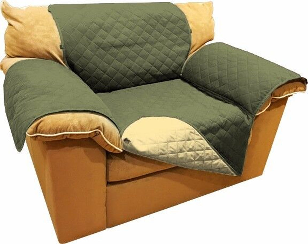 REVERSIBLE MICROFIBER SOFA COVER CHAIR THROW PET DOG KIDS FURNITURE PROTECTOR