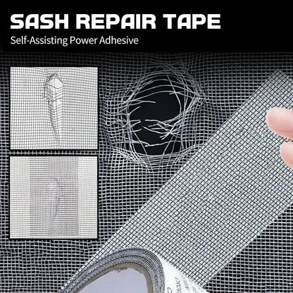 Strong Adhesive Screen Repair Tape - Easy DIY Fix for Window & Door Screens, Mesh, Tents & More | Durable Fiberglass, Waterproof, Cut to Any Size 