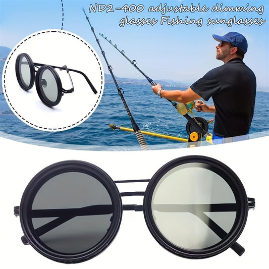 Adjustable Tint Sunglasses, 1-9 Gears Polarized Glasses, Beach, Fishing, Driving