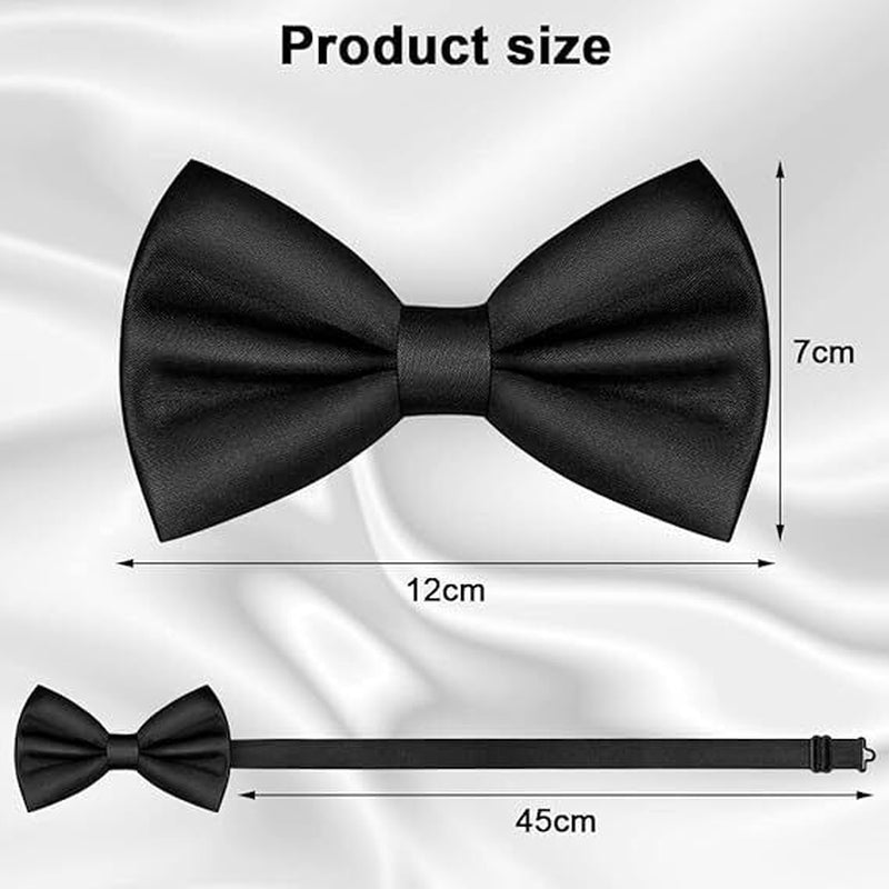Mens Bow Tie Pre-Tied Fashion Novelty Adjustable Tuxedo Bowtie Wedding Necktie