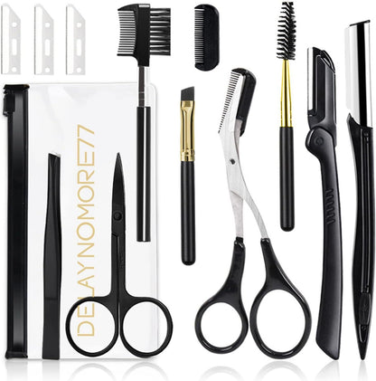 make up solutions EyebrowKit PrecisionTrimmer Tweezers Scissors BrowShaping GroomingTool MakeupEssentials BeautyMustHave