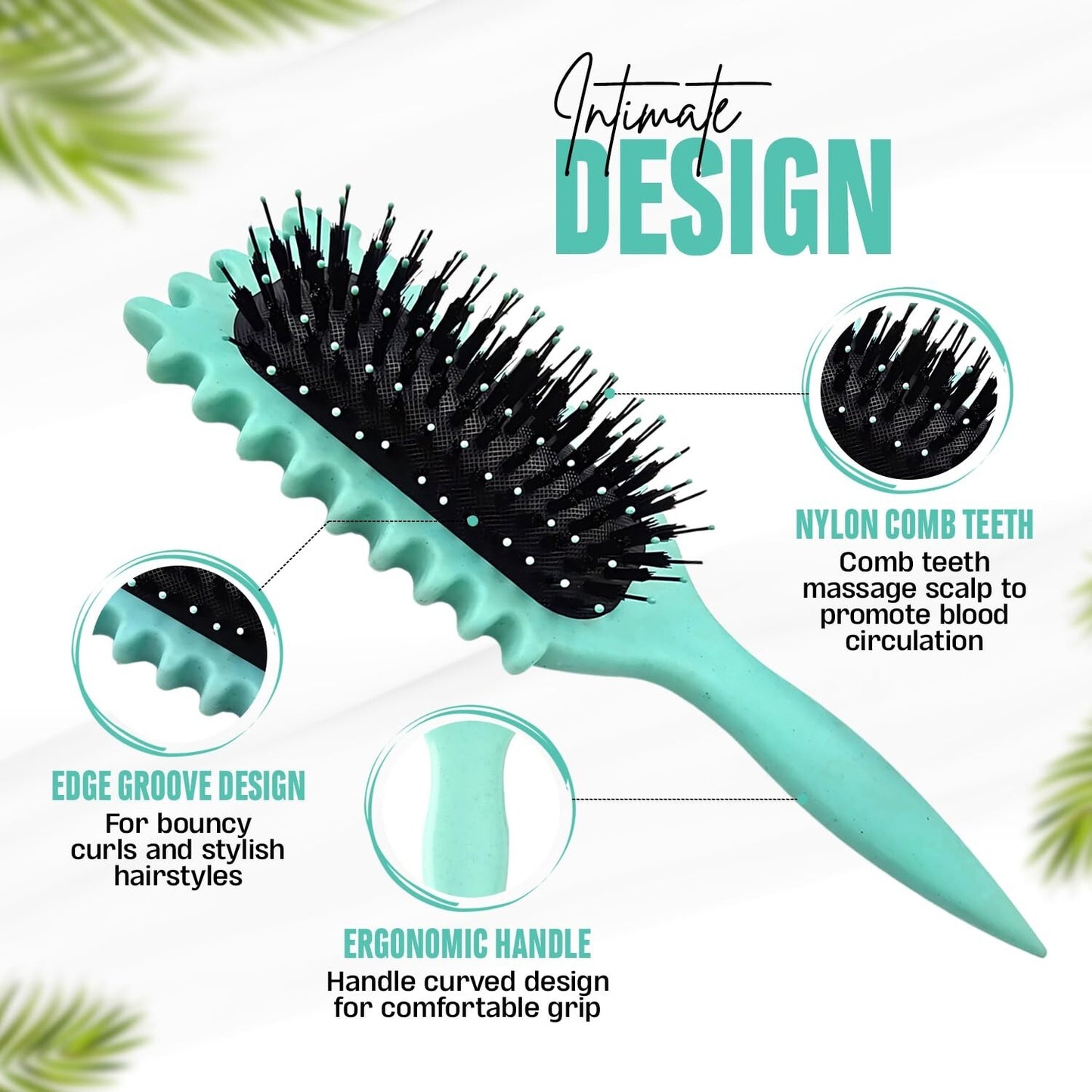 Curly Hair Brush, Curl Defining Brush, 2025 Bristle Styling Brush for Curly Hair