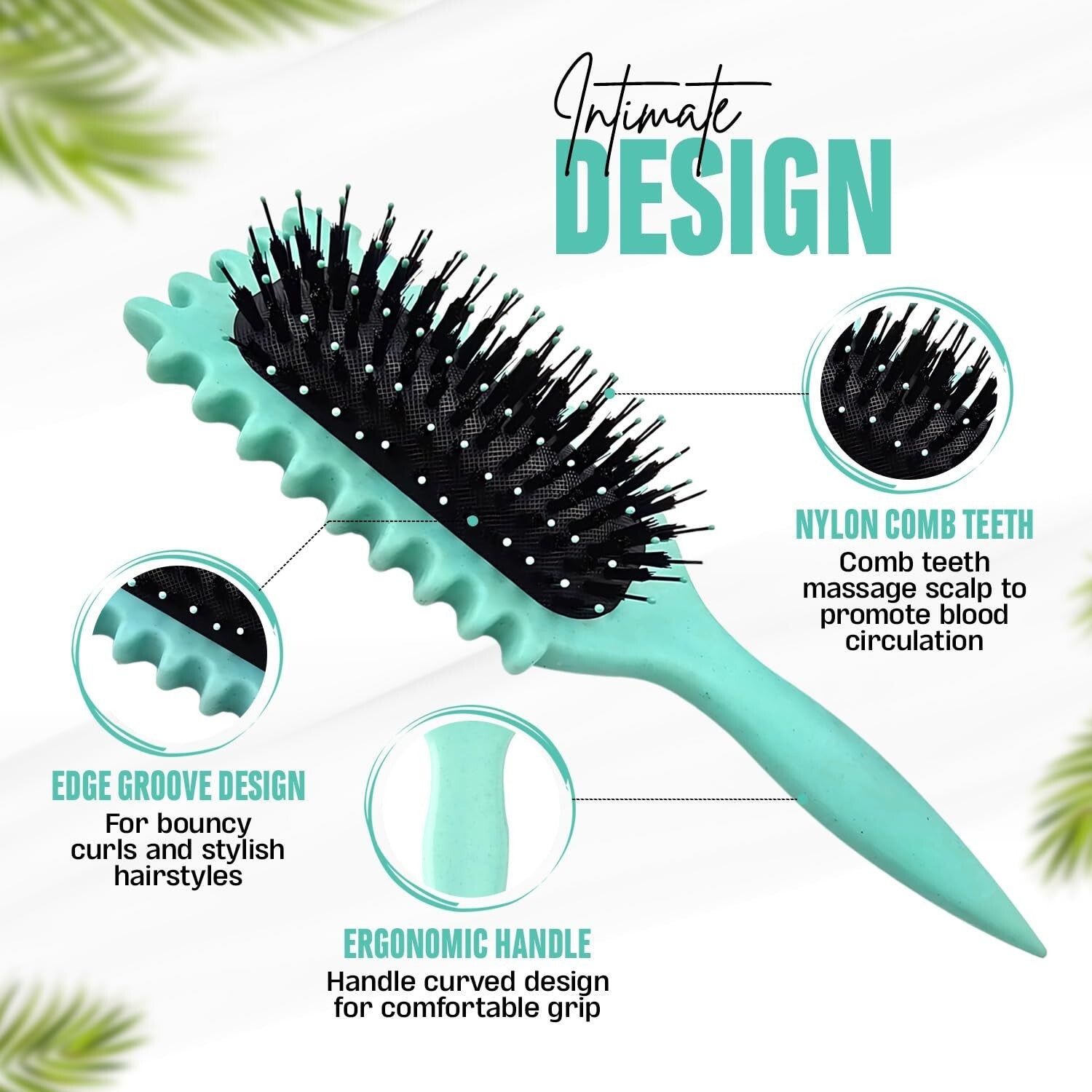 Curly Hair Brush, Curl Defining Brush, 2025 Bristle Styling Brush for Curly Hair