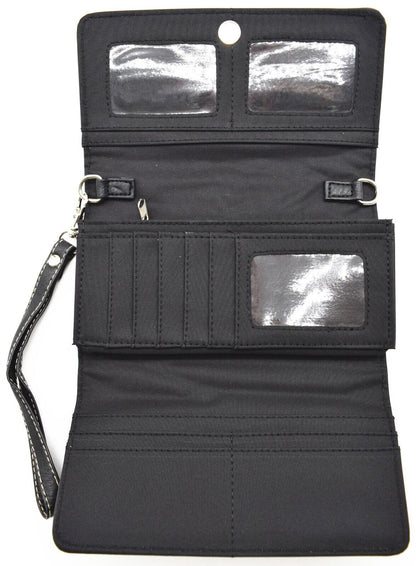Western Style Purse & Wallet Set –Vegan Leather Shoulder Bag with Concealed Carry Pocket, Phone Pocket & Adjustable Strap –Trendy & Functional Handbag
