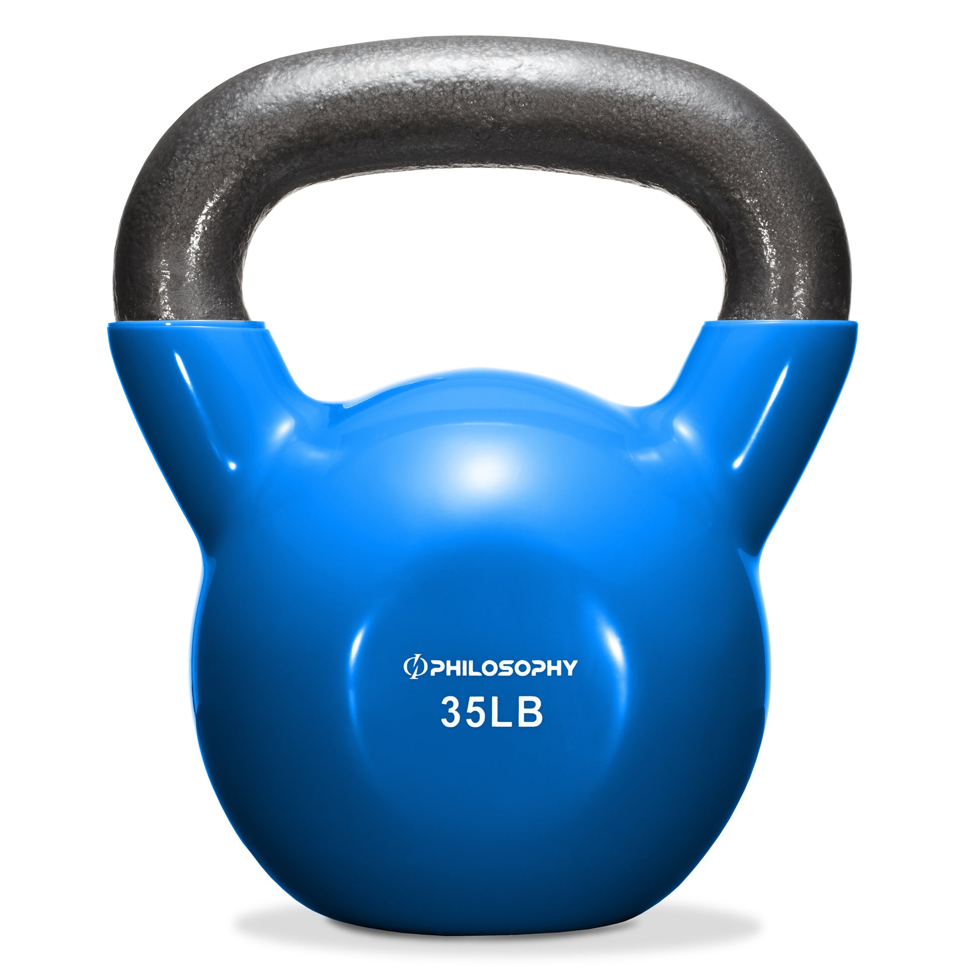 Vinyl Coated Cast Iron Kettlebell, 5 Lbs to 50 Pound Weights