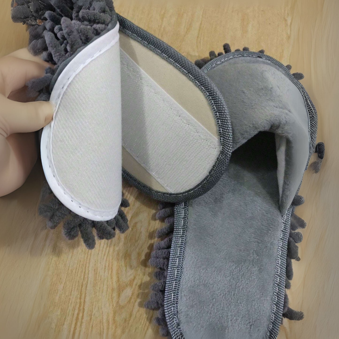 1 Pair Washable Mop Slippers – Funny Microfiber Cleaning Shoes for Dusting Floors Hands-Free | Cozy & Useful Home Find