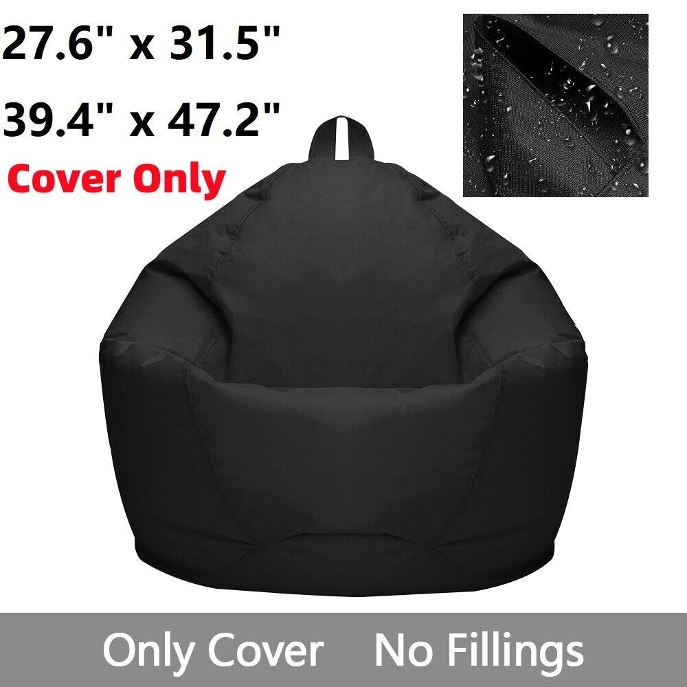 Large Bean Bag Chair Cover Indoor for Adults Kids Lazy Lounger Couch Sofa Cover