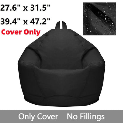 Large Bean Bag Chair Cover Indoor for Adults Kids Lazy Lounger Couch Sofa Cover