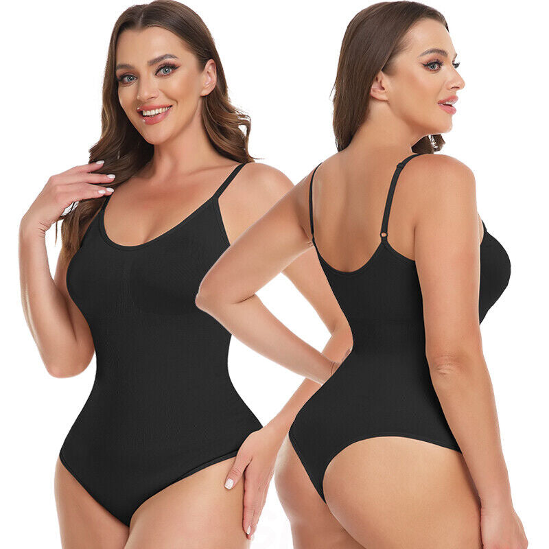 Thong Shapewear Bodysuit for Women | Tummy Control Snatched Seamless Full Body Shaper | Instant Waist Slim Curve Enhancing for Dresses & Everyday Use