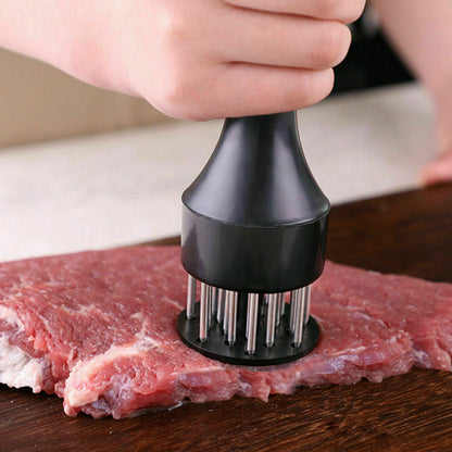 Meat Tenderizer Tool 21-Pin Stainless Steel Blades - Tender & Juicy Meat, Quick Marinade, Safe Cover, Easy to Use & Clean for Beef, Chicken, 