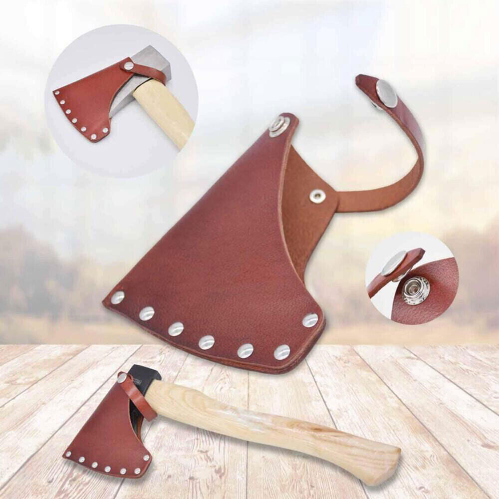 1Pc Leather Axe Holder Hatchet Lanyard Blade Sheath Head Cover Protector USA