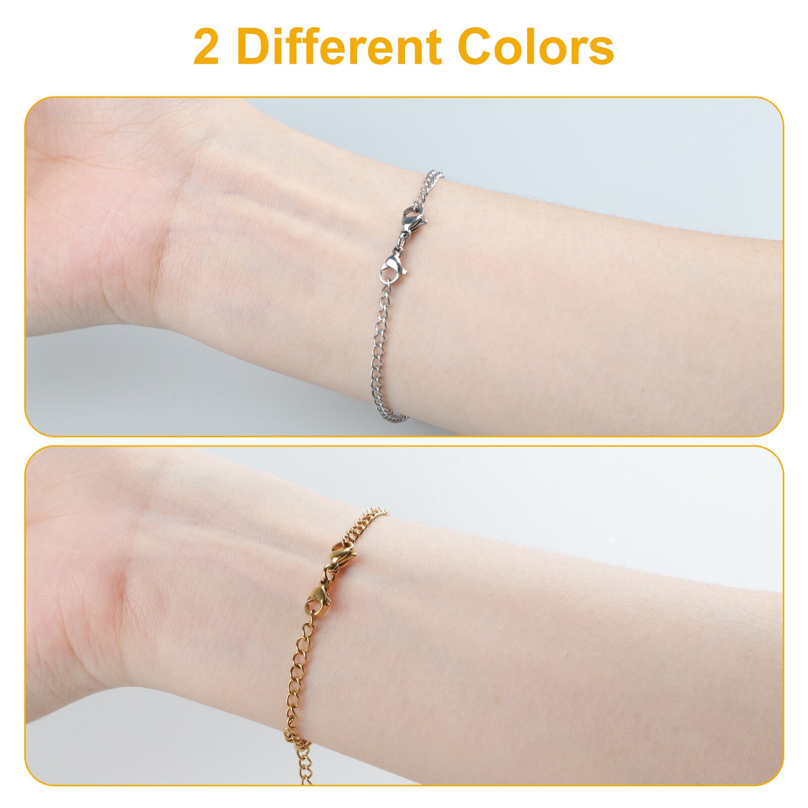 Necklace Chain with Double Lobster Clasp Connector Extender for Jewelry Bracelet