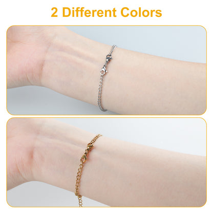 Necklace Chain with Double Lobster Clasp Connector Extender for Jewelry Bracelet