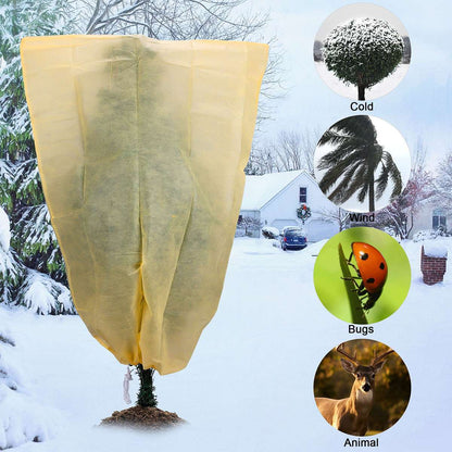 1/2/4X Reusable Plant Covers Freeze with Drawstring for Winter Frost Protection