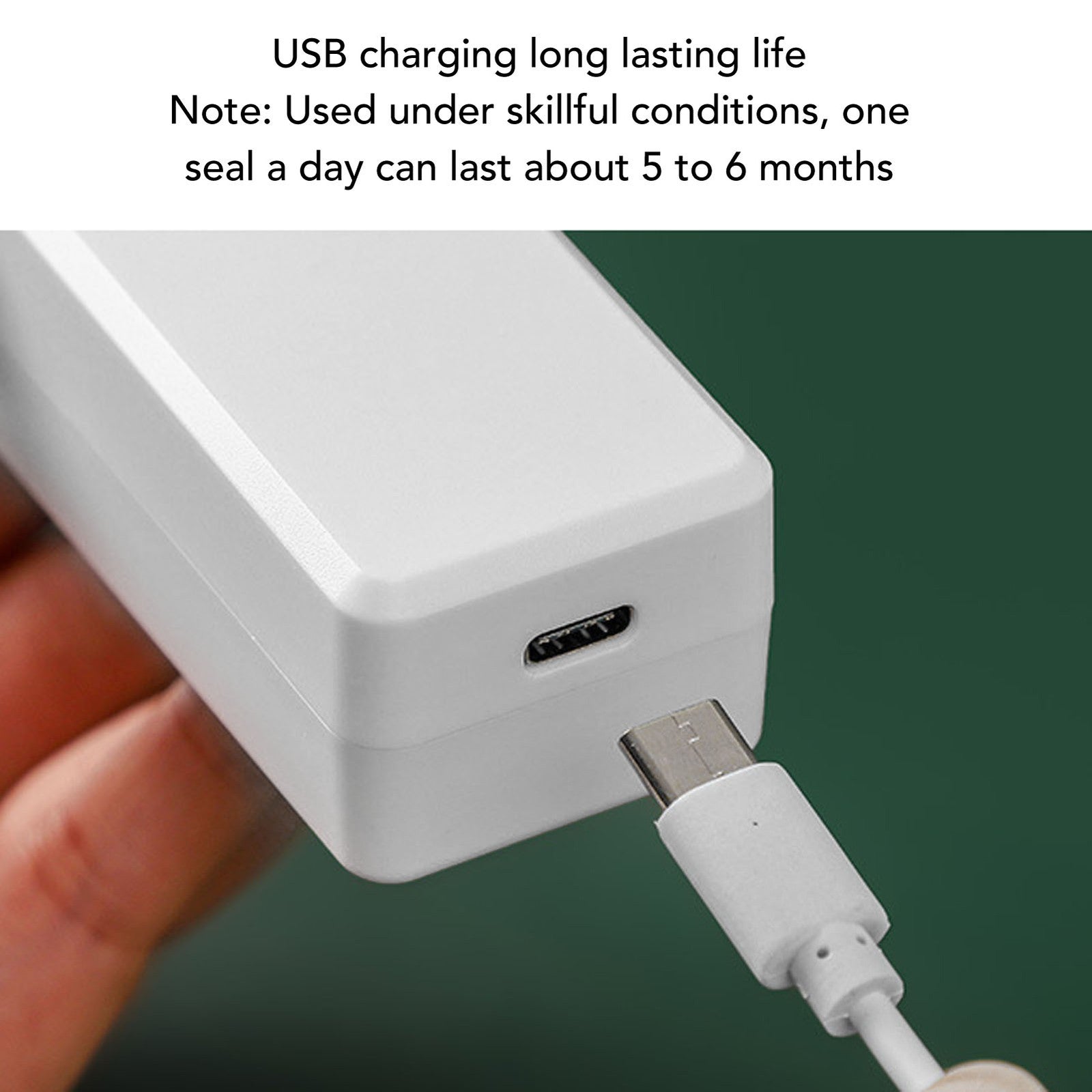 Mini Bag Sealer Portable USB Rechargeable for Snack Bags