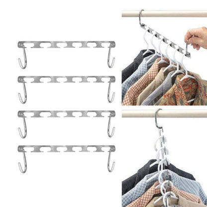 2-10X Magic Metal Wonder Hanger Closet Space Saver Organizer Rack Clothes Hooks