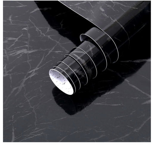 Arthome Black Marble Wallpaper,17"X