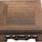 Traditional Craft Wooden Base Wood Display Stand Oriental Square Shape Pedestal