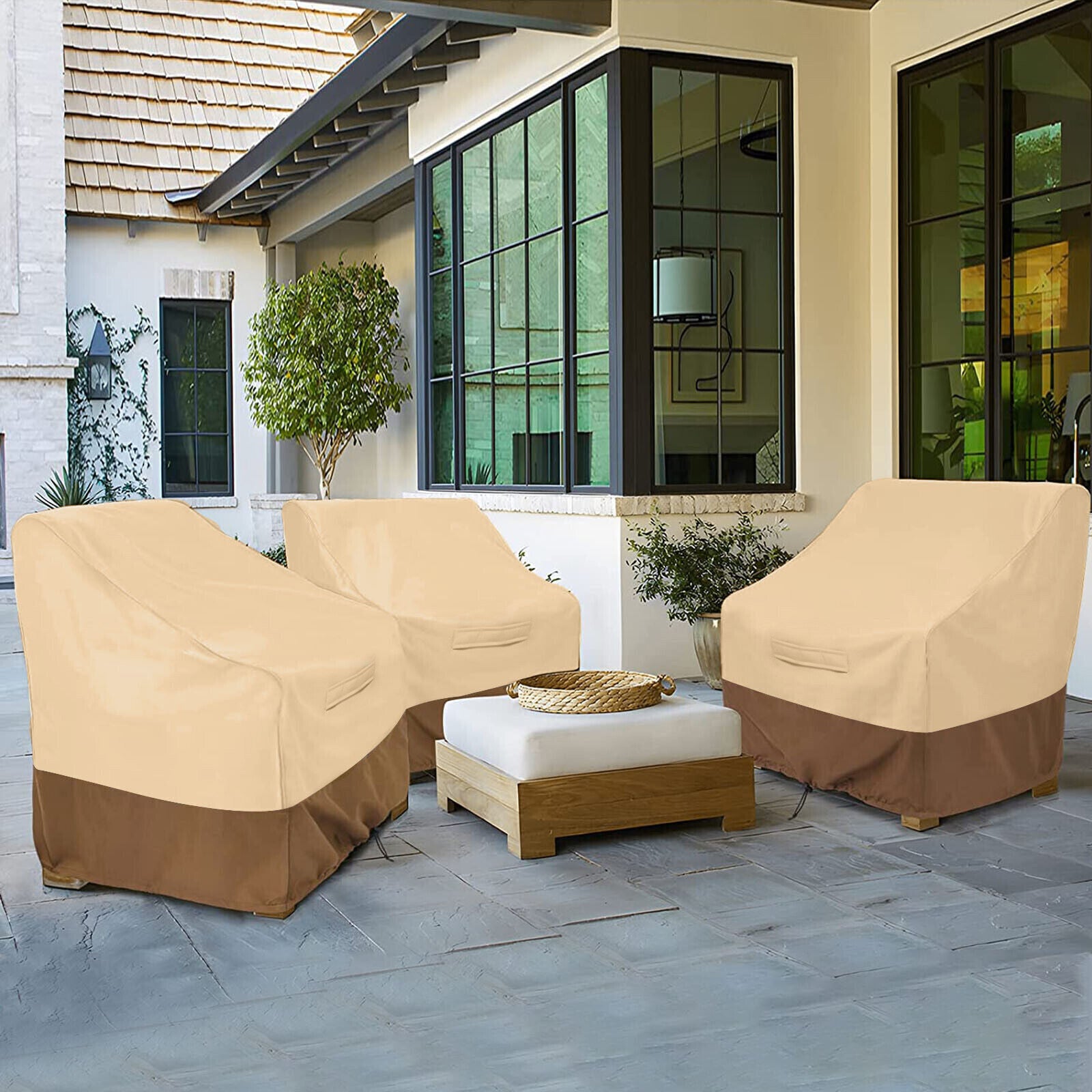 Waterproof Chair Cover Outdoor Patio Garden Yard Furniture Protector Covers 210D