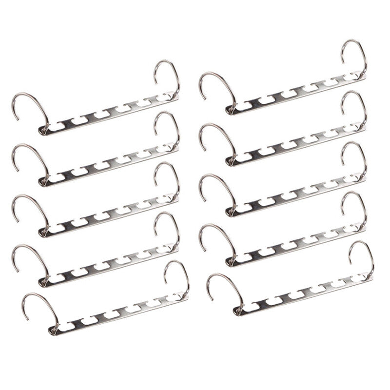 2-10X Magic Metal Wonder Hanger Closet Space Saver Organizer Rack Clothes Hooks