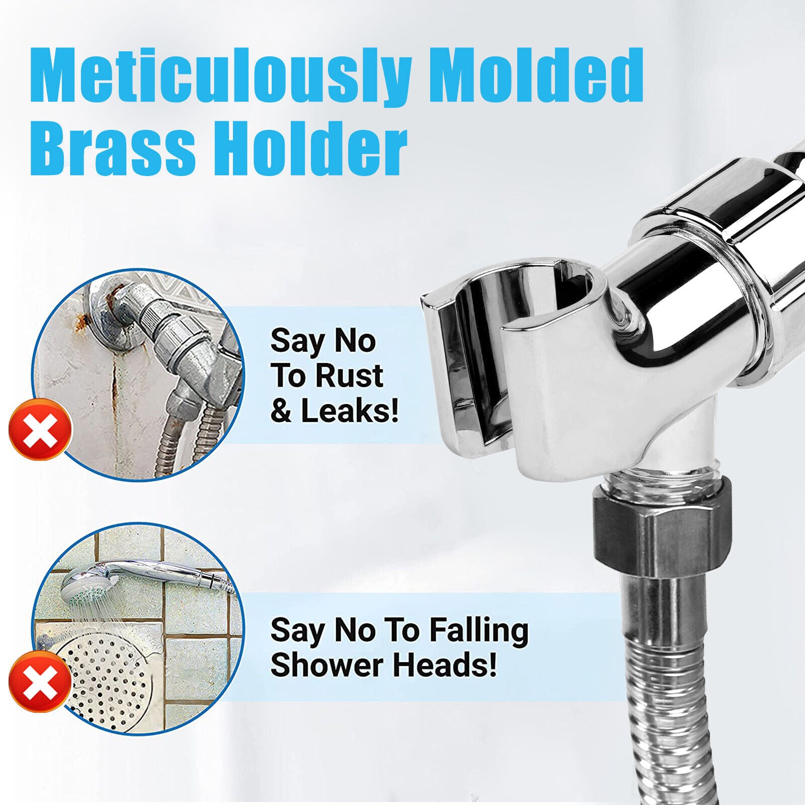 High Pressure 3-Setting Shower Head – Handheld Bathroom Sprayer with Hose | Easy Install, Spa-Like Pressure, TikTok Viral Bathroom Upgrade Must-Have