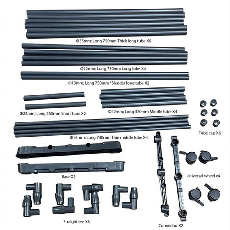 Heavy Duty Clothing Garment Rack Rolling Clothes Organizer Double Rails Hanging