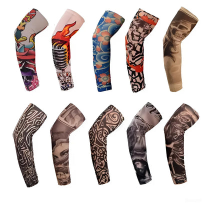 10/12PC Tattoo Cooling Arm Sleeves | UV Sun Protection for Basketball, Golf, and Sports | Lightweight, Breathable, and Comfortable Outdoor Gear