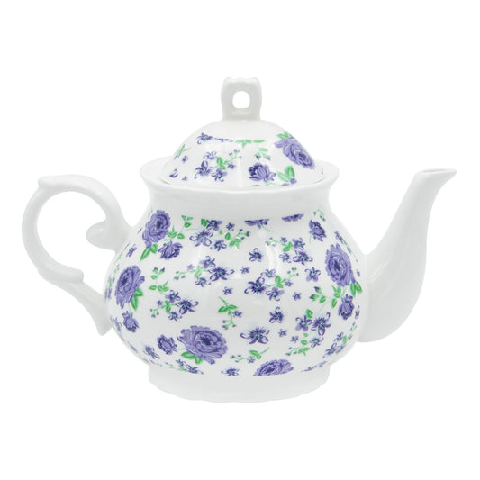 Lavender Field Floral Pattern Ceramic Teapot 32Oz