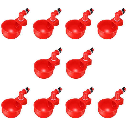US 10 Pc Automatic Poultry Water Cups Drinker Chicken Duck Goose Turkey Quail