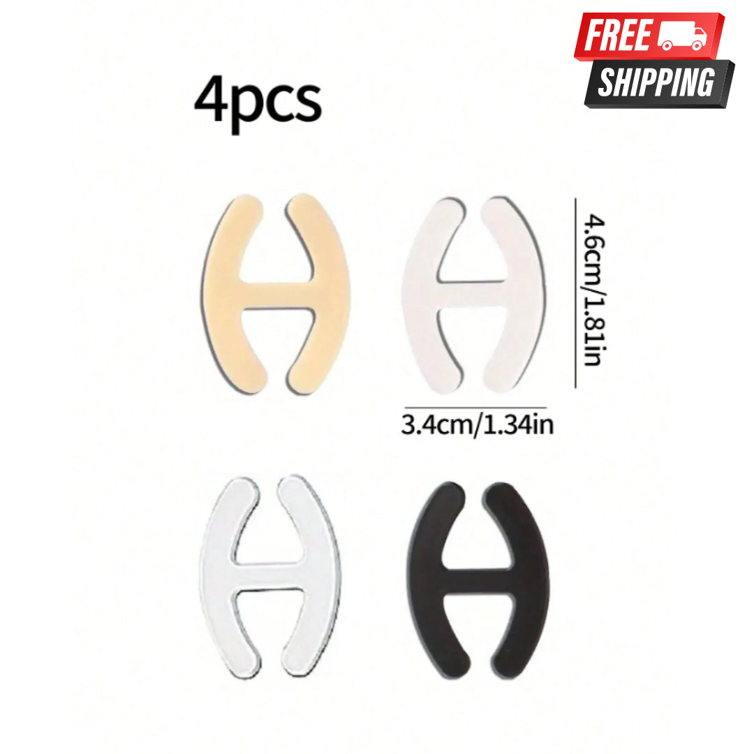 4 Piezas Mujeres Sujetador Correa Soporte Clips Para Espalda Corredora Antideslizante Sujetador Cruzado Espalda Clips