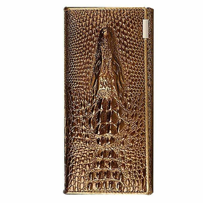 Leather 3D Embossing Alligator Ladies Crocodile Long Clutch Wallets Women Wallet