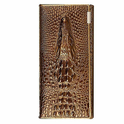 Leather 3D Embossing Alligator Ladies Crocodile Long Clutch Wallets Women Wallet