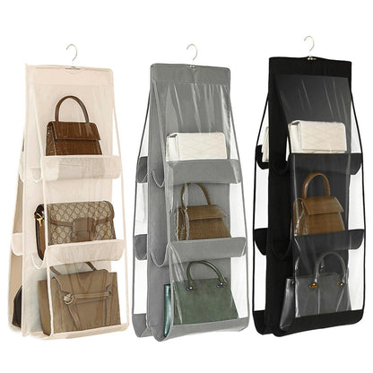 Bag Organizer Hanging Handbag Organizer Storage Artifact Bag Dust-proof Cover Wardrobe Pocket