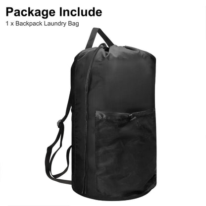 Large Laundry Backpack Bag, Heavy Duty Dirty Clothes Hamper Drawstring Closure