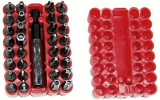 33 Pcs Security Bit Torx Tampered Proof Drill Driver Tamper Screwdriver Bits