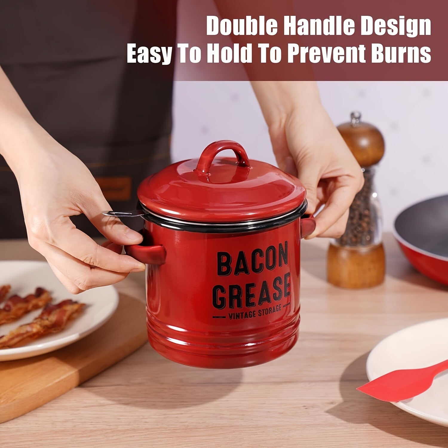 1Pcs Oil Storage Tank-20.29Oz Large Capacity Grease Container,Rich Colors