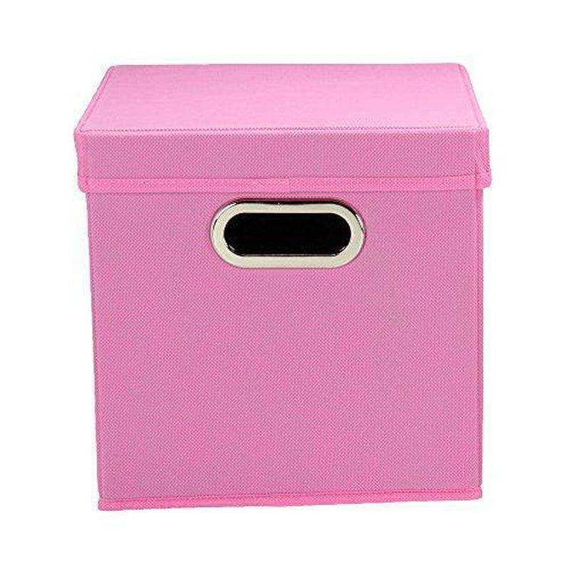 Pink Tote Lids Household Essentials Cube Set with Lids, Pink, 2-Pack