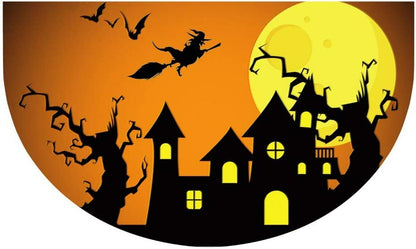 Half round Rubber Door Mat, Decorative Indoor Outdoor Non Slip Front Door Mat