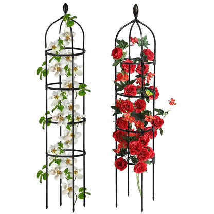 2Pack 6Ft Rustproof Garden Trellis for Potted Plants Climbing Vine Rose Clematis