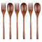 Wooden Kitchen Flatware Set 6 Pieces Wooden Spoons and Forks 9" Korean Wooden 