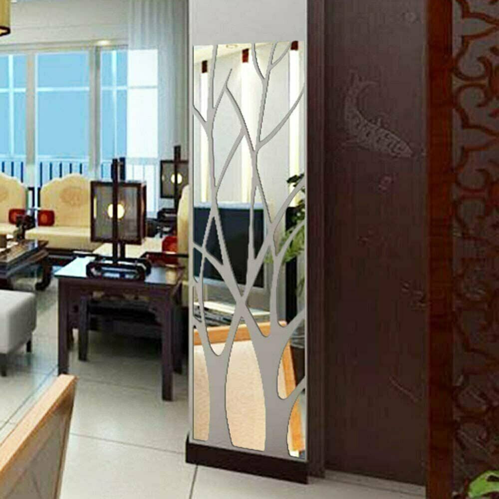 chill room accessories, Mirror Wall Stickers - Lightweight DIY Home Decor, Easy Install, 3D Acrylic Reflective Design for Living Room, Bedroom 